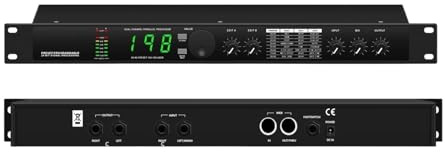 MYFTNP Processeur Deffets Numériques Double Canal, Unité Professionnelle De Réverbération Et Multi-Effets Dsp avec Traitement 24 Bits, Égaliseur Audio pour Console De Mixage