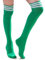 HugeStore Damen Frauen Lange Streifen Socken Overknee Strümpfe Kniestrumpfe Strumpfhose Socken Grün Weiß
