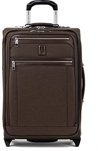 Travelpro Platinum Elite 55,9 cm erweiterbares Handgepäck-Rollaboard, Reichhaltiger Espresso, Carry-On 22-Inch, Platinum Elite Softside Erweiterbares aufrechtes Gepäck