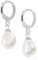 TreasureBay Timeless Natural Freshwater Pearl Earrings for Women (White)