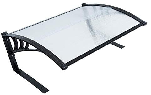 Estexo Garage pour Tondeuse Robot Abri de toît Auvenrt Noir de Tondeuse à Gazon 104 x 80 x 40 cm Noir