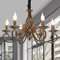 Pendelleuchte Antik Industrie Hängeleuchte Klassische Anhänger Kerze Pendellampe Höhenverstellbar E14 Schmiedeeisen Retro Hängelampe Landhausstil Wohnzimmer Einfach Kronleuchter,Bronze,6heads