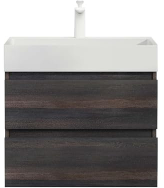 doporro Design Badmöbel Waschtischunterschrank Wandmontage BTH: 60x38x56 cm Dunkelgrau