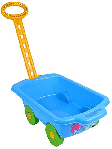 Attrezzi da giardino per bambini, carriola, giocattolo per la sabbia con manico, colore: blu