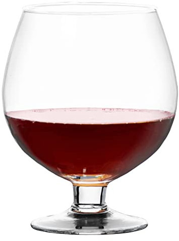SOLAVIA Clear Glass Large Solo Glass Cognac Brandy H14cm D8cm Container Vase For Faux Flowers 700ml
