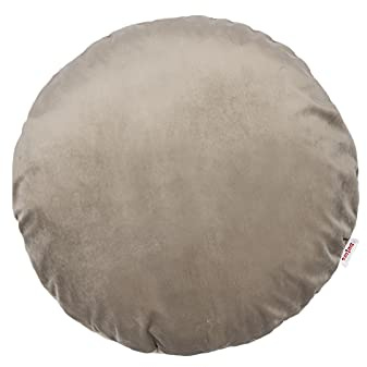 beties Samt&Sonders Serie, Kissenhülle ca. Ø 40 cm in Taupe, aus deutschem Unternehmen in hochwertiger Qualität