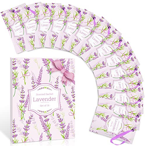 Scent-Hi Duftsäckchen aus Premium-Lavander, Duftsäckchen für Kleidung, duftende für Schubladen, Schränke, Zimmer, Kleiderschrank, Autos, (14 Beutel)