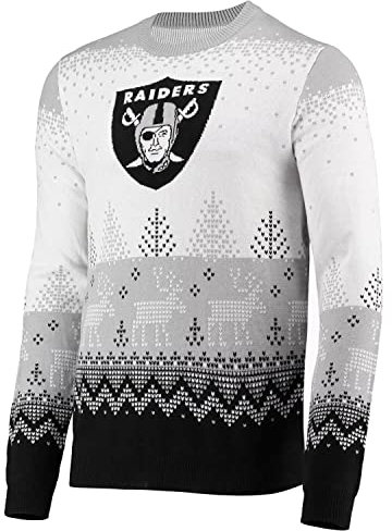 FOCO NFL Ugly Sweater Xmas Strick Pullover Las Vegas Raiders - S