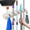 Trintion Broom Mop Holder with 5 Position 6 Hooks Wall Mounted Tools Organizer Storage Rack for Brush Mop Broom Tool Storage Multipurpose Plastic Brush Holder for Bathroom Kitchen Garden Garage