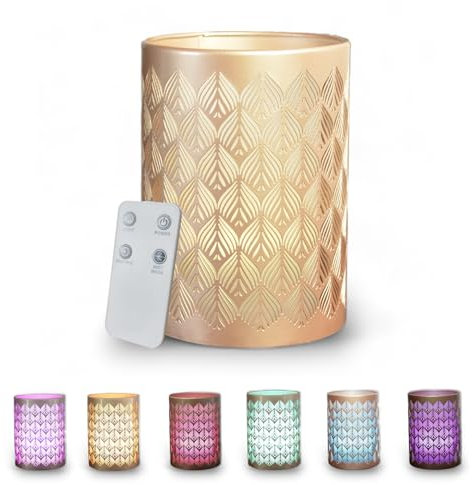 Zen’Arôme Diffuseur Huile Essentielle Vienne – Diffuseur Ultrasonique Multifonction Aromathérapie à Froid – Diffuseur Électrique Parfum Maison - Télécommande et Éclairage Led Coloré – Métal et Verre