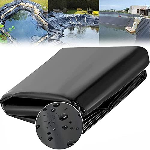 Bâche d'étang de haute qualité en HDPE 0,2 mm pour Résistante aux UV et aux intempéries Parfaite pour un étang de jardin, un étang de baignade, un cours de ruisseau, une piscine naturelle,5x15m