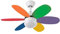 Ventilador de techo motor DC Bi-Alves | Ventilador estilo infantil de colores | Ventilador luz LED 2 bombillas gratis