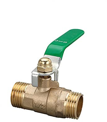 TANGJIANCHENG Valvola a sfera in rame ispessita 1 4 3 8 1 2 pollici filettatura maschio per rubinetto acqua On-Off valvola raccordi idraulici (specificazione: 1 2'', controllo cablaggio: maschio a