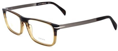 David Beckham DB 1095 Brille, Striped Brown Ruthenium, 57 für Herren, Striped Brown Ruthenium