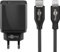 goobay 61086 / USB-C Lightning USB-C Ladegerät mit Netzteil/iPhone Schnellladekabel ideal für iPhone 14 Pro / 14 Pro Max / 13 Pro/Pro Max/sowie für andere Apple Geräte geeignet/(25W) Schwarz