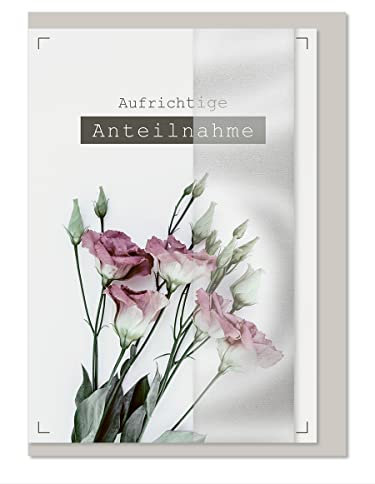 komma³ PAPETERIE UND MEHR... Trauerkarte In Liebe Text: Aufrichtige Anteilnahme