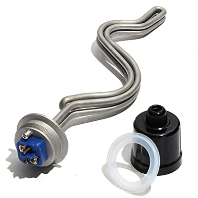 DHVIJA Riscaldatore ad immersione con filettatura 304SUS da 1 pollice BSP/DN25 Elemento riscaldante Tri-clamp da 2 pollici for attrezzatura for la produzione di birra 240V 4.5KW/5.5KW/6.5KW joyous (S
