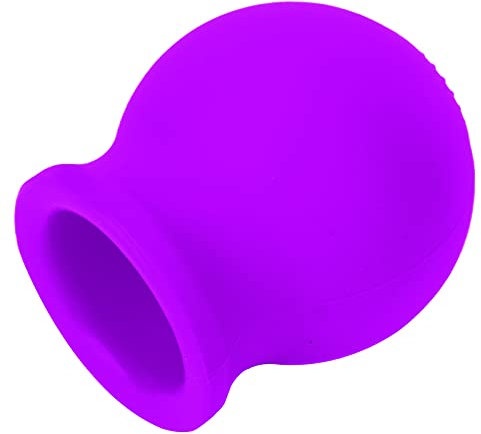 Lip Plumper Device, Large Suction Silicone Lip Plumper Tool with Brush for Daily Use (Purple)