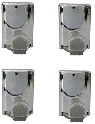 Generic 4pcs Shower Door Lower Hooks/Shower Door Rollers - Silver - Modern Style - Shower Part - Hardware