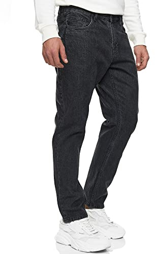 Indicode Herren INCobra Jeanshose aus Baumwolle mit 4 Taschen | Denim Herrenjeans Black, 36/34