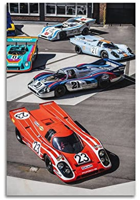 Supercar Poster Porsche 917 Alle Modelle, dekoratives Gemälde, Leinwand, Wandposter und Kunstbild, modernes Familien-Schlafzimmer, Dekoration, Poster, 30 x 45 cm
