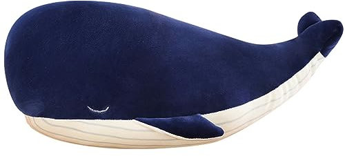 Trayosin Jouet en peluche - Grand format - Douce - Simulation baleine - Dophin - Bleu - Coussin câlin - Jouet en peluche - Jouet pour enfants - Cadeau d'anniversaire (25 cm)