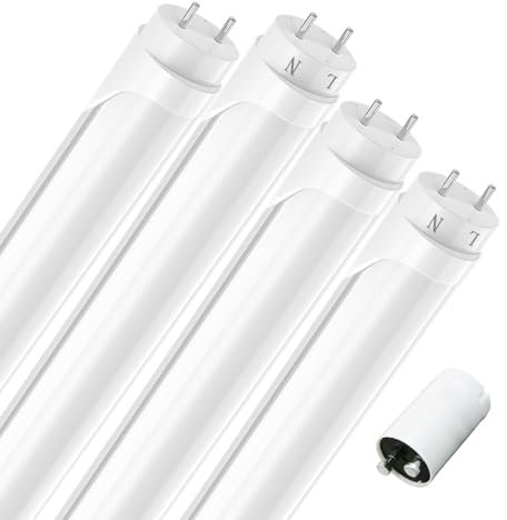 JESLED LED-Röhre 60cm T8 G13 Flimmerfrei 9W 1485 Lumen (165lm/W) 4000K Neutralweiß Röhrenlampe mit Starter – LED Tube Bürobeleuchtung, 4er Set