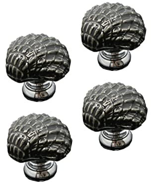 BESTonZON 4 Stück Schrank Pull Handle Schrankknöpfe Kinder Schubladengriffe Kind Zieht Muschelknöpfe Für Kommodenschubladen Vintage Knopf Türschnalle Muschelgriffe Küche Jahrgang Bücherregal