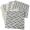 Lot de 8 lingettes réutilisables A31 les rosaces bleuté/ivoire/écologique et lavables/bébé/cadeau naissance/lingettes démaquillantes/carré à démaquiller