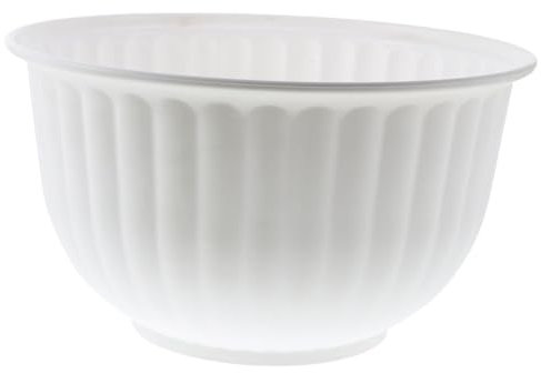 POPETPOP Maceta Grande para Flores Maceta De Plástico Retro Decorativa para Jardín Adecuado para Hidroponía 30 Cm Blanca