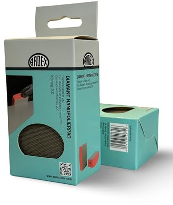 ARDEX Diamant Handpolierpad, Diamant Polieren Schleifschwamm zum zum Schleifen, Schleifen, Polieren und Scharfen Kanten von Beton, Glas, Stein, Granit, Marmor 200# Körnung