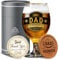 CROWNLY CRYSTAL® Personalisierte Biergläser für Mann, Papa, Geburtstagsgeschenk für Papa, Biergläser, Geschenke von der Tochter, Geschenke vom Sohn, fröhlich
