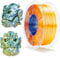 ZIRO Seide Multicolor PLA Filament 1.75mm, Dreifarbig Silk 3D Drucker Filament, Maßgenauigkeit +/-0.03mm, Passend für Die Meisten FDM 3D Drucker, 1KG Spule, Zitrusbrise