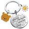 Porte-clés Winnie l'ourson - Cadeau pour les fans de film - Cadeau inspirant « You Are Braver Stronger Smarter Than You Think Pooh », Porte-clés coccinelle arc-en-ciel, L