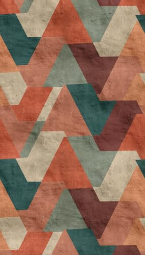 Livingwalls Papier peint photo 398371 - Effet 3D - Orange, vert, bleu pétrole - Papier peint intissé de qualité supérieure avec motif sur 1,59 m x 2,80 m - Fabriqué en Allemagne