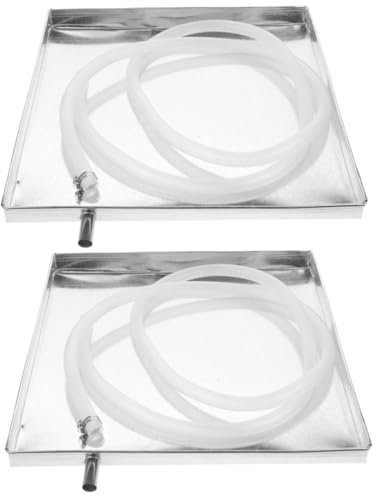 Gadpiparty 2 Juegos De Aire Acondicionado Unidad Bandeja De Agua Bandeja De Drenaje Para Drenaje De Ca Y Bandejas De Goteo Bandeja De Drenaje De Refrigerante Debajo De La Lavadora