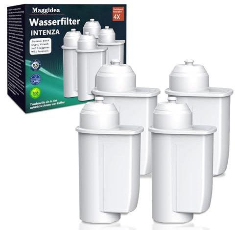 Wasserfilter für Siemens EQ Series, EQ5, EQ6, EQ9, EQ500, S700, Wasserfilter Kaffeevollautomat für Siemens 3200, Bosch TCZ7003, TCZ7033, 467873 (4 Stück)