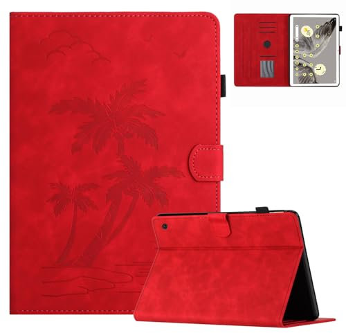Case for Google Pixel Tablet 2023 11 Inch Premium PU Leather Tablet Protective Case Magnetic Folio Cover with Stand Function and Card Slot, Red