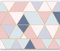 Papier Peint Triangles géométriques, 400 x 280 cm, Poster Geant Mural Personnalisé, pour Salon Chambre Chambre restaurant Décoration Rose et bleu Murale