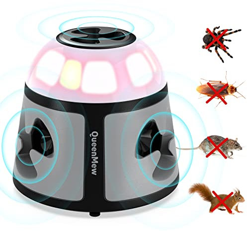 Tiptop Home Ultraschall Maus und Ratten 360° Gerät Ultraschall Maus mit LED-Licht Plug in Abwehr von Mäusen Nagetier für Innen Schutz und Schädlingsbekämpfung Garten