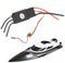 Topyond 125A ESC Bürstenloser Geschwindigkeitsregler für RC-Boote, Airboat-Typen, Wasserkühlung, 5-V-BEC-Ausgang, automatische/weiche/Harte Drosselung und Bremse