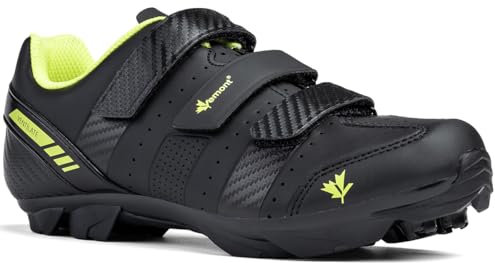 Vemont Fahrradschuhe | auf dem Fahrrad | Berg | bequem | Straße | Clip-In-SPD | MTB (Schwarz, EU Schuhgrößensystem, Erwachsene, Numerisch, M, 39)