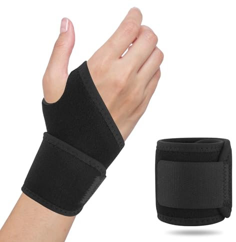 Handgelenk bandagen, bandage handgelenk Bandage, Handgelenkstütze sport, Sehnenscheidenentzündung, Schmerzlinderung, Arthritis, Einstellbare Kompression Bandage Handgelenk [Rechts/Links], (Schwarz)