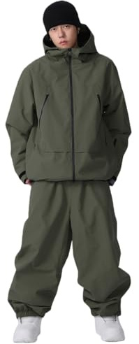 HOUZONIY Herren Damen Skijacke & Skihose Set Skianzug 2 teilig