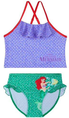 Disney Vaiana | Frozen | Arielle Bikini Mädchen Badeanzug, Elastisch & Verstellbar, Sommer Bademode Tankini Set Zweiteilig, Geschenke für Kinder