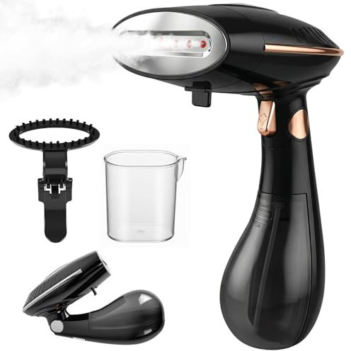 Pureluma Steamer Dampfglätter - 1500W Steamer, 168ml Wassertank Dampfglätter, Faltenentferner für Kleidung & Clothing, 30s Schnellaufheizung, Bügeleisen 2-in-1 Steamer für Reise & Urlaub