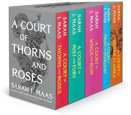 A Court of Thorns and Roses Full Series 5-Book Box Set: Thorns and Roses, Mist and Fury, Wings and Ruin, Frost and Starlight, Silver Flames