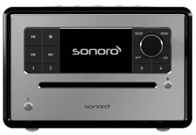 sonoro Elite Internetradio mit CD-Player (FM, DAB Plus, Podcasts, Spotify, Amazon Music, Deezer), Schwarz Silber, 2026