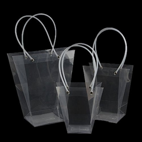 20 Pezzi Wedding Bag Forma T Impermeabile Trasparenti PVC Con Manico Sacchetto Regalo di Nozze (PICCOLO)