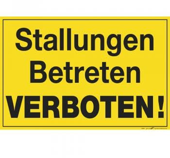 Schild - Stallungen betreten verboten ! - 309841-30 x 20 cm